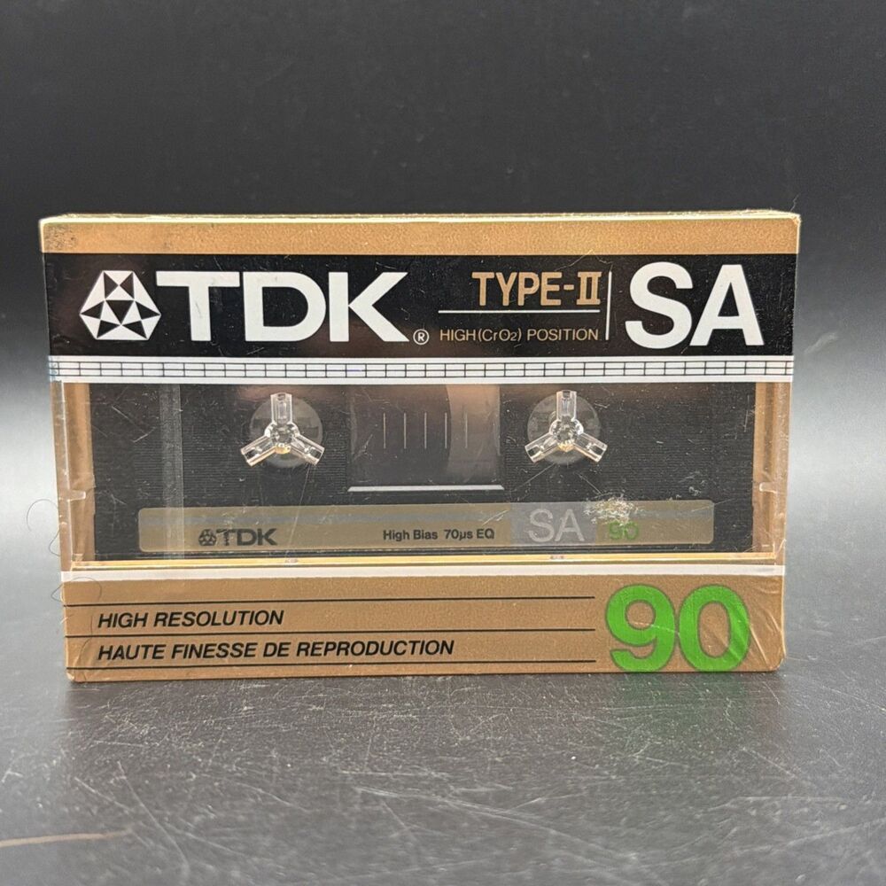 TDK Type II SA90 CrO2 Cassette Tape